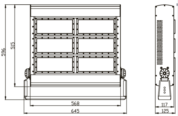 600W tennis court lighting DRAWING